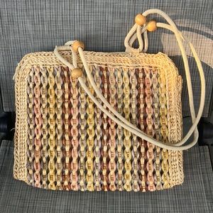 Vintage Woven Pastel Shoulder Hand Bag